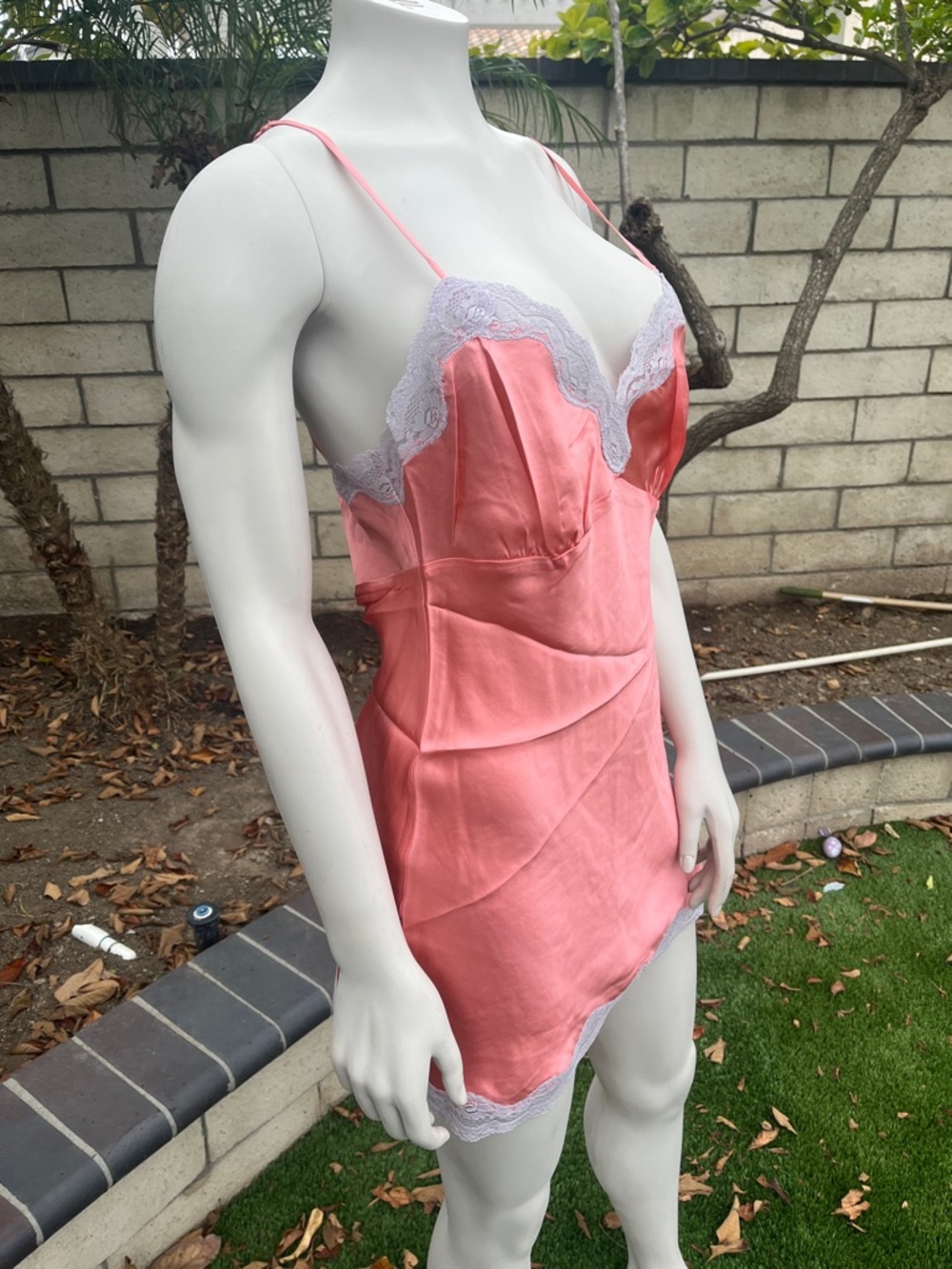 Silk Gold Hawk Tunic length Slip Dress or chemise - Picture 4 of 7